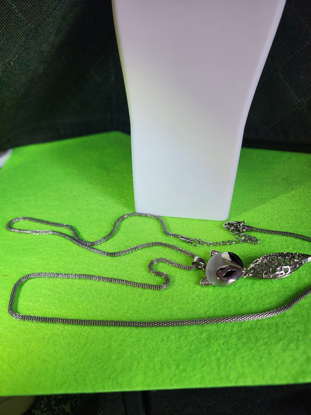 Sterling Silver-tone Fox Pendant Necklace - Silver Women's Jewelry